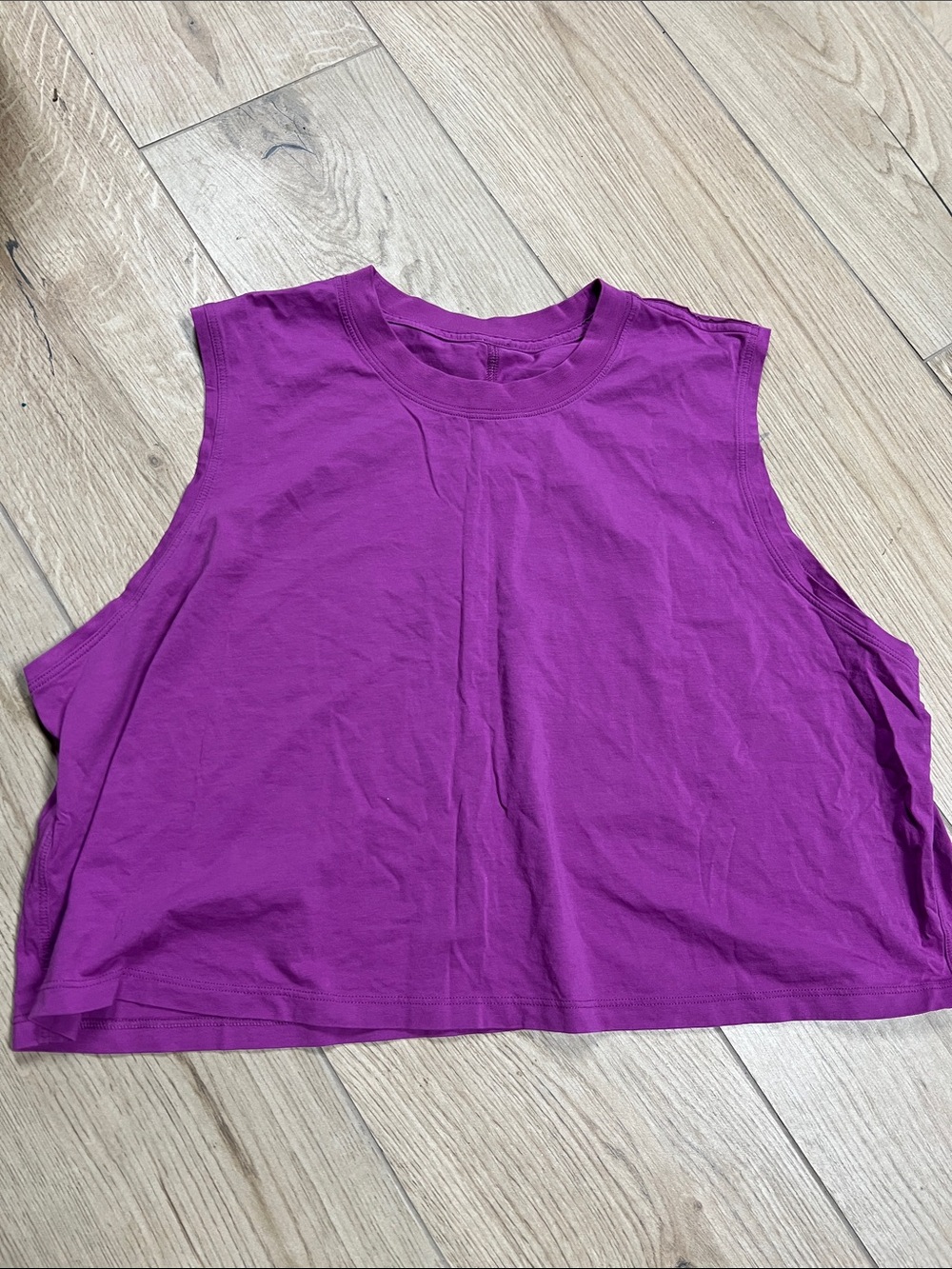 lululemon athletica Magenta Cropped Muscle Tank